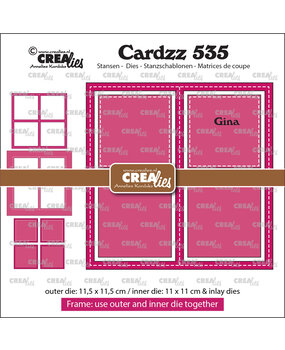 Crealies Cardzz Stansen No. 535 Frame & Inlay Gina Vierkant (CLCZ535)