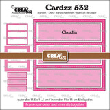Crealies Cardzz Stansen No. 532 Frame & Inlay Claudia Rechthoek (CLCZ532)