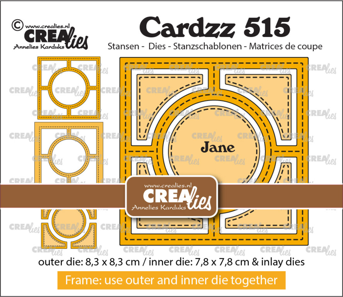 Crealies Cardzz Dies No. 515 Frame & Inlay Jane (CLCZ515)