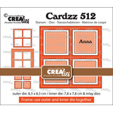 Crealies Cardzz Dies No. 512 Frame & Inlay Anna Square (CLCZ512)