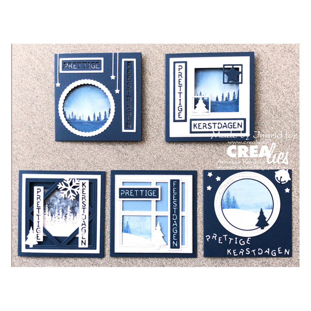 Crealies Cardzz Stansen No. 512 Frame & Inlay Anna Vierkant (CLCZ512)