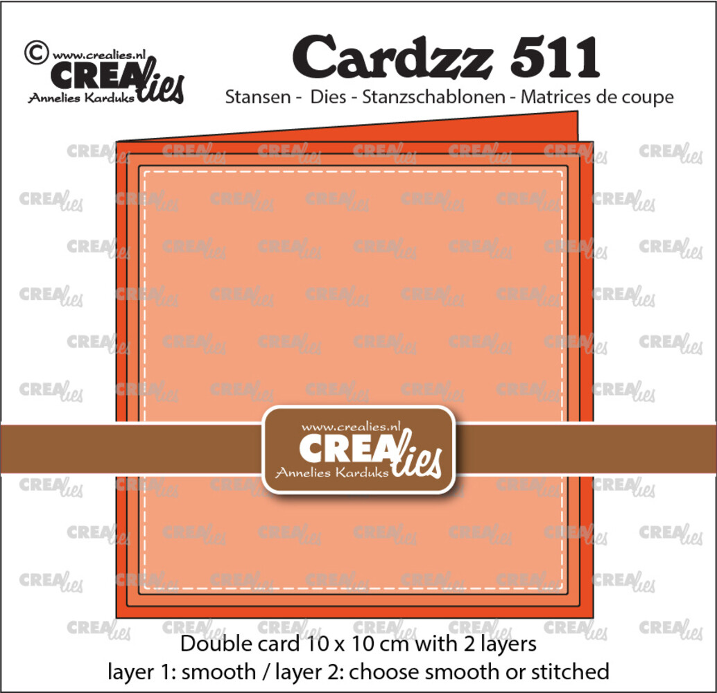 Crealies Cardzz Dies No. 511 Double Card (CLCZ511) Crealies Cardzz Dies No. 511 Double Card (CLCZ511)