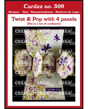 Crealies Cardzz Stansen No. 309 Twist & Pop A Met 4 Panelen (CLCZ309)