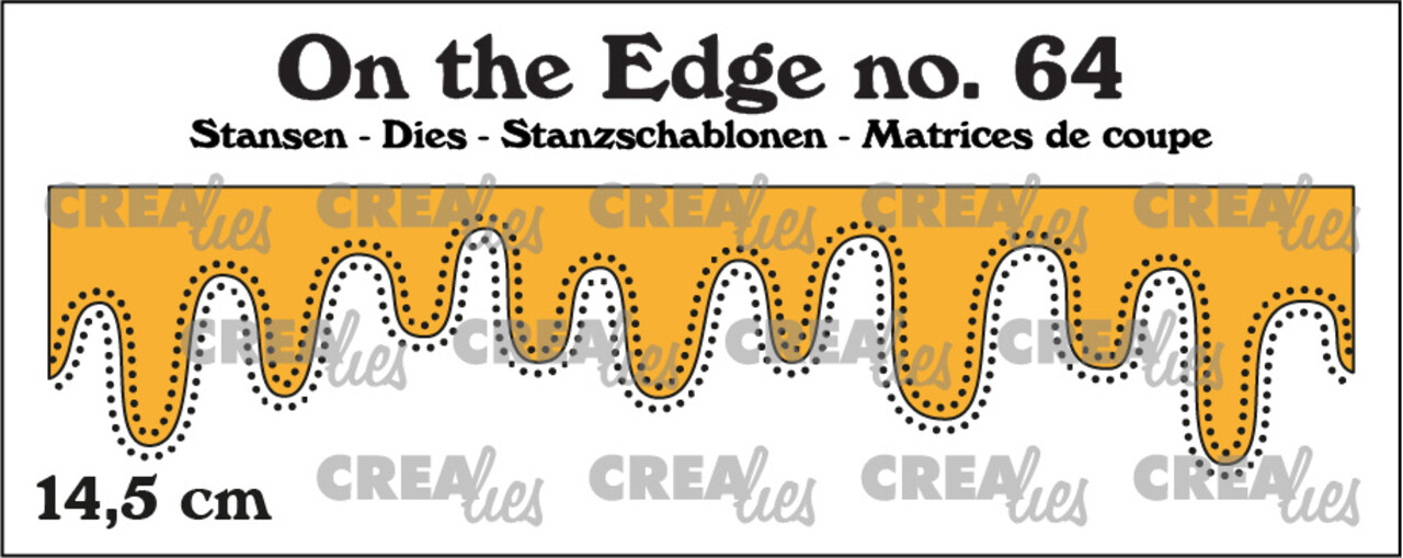 Crealies On The Edge Dies No. 64 Dripping Honey & Frosting (CLOTE64)