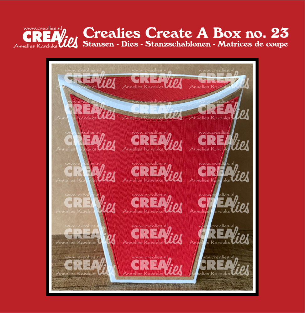 Crealies Create A Box Stansen No. 23 Staande Kussendoos (CCAB23)