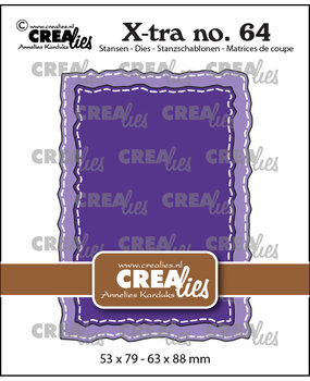 Crealies X-tra Dies No. 64 ATC Rough Edges with Stitch (CLXtra64)