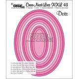 Crealies Crea-Nest-Lies XXL Stansen No. 43 Ovalen Met Stippen (CLNestXXL43)