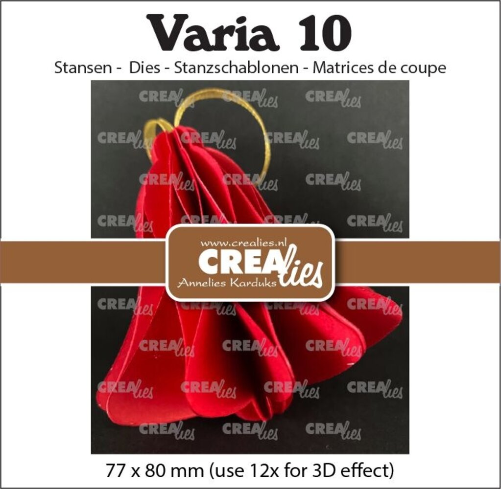Crealies Varia Dies No. 10 3D Christmas Bell (CLVARIA10)