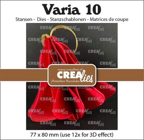 Crealies Varia Dies No. 10 3D Christmas Bell (CLVARIA10)