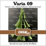 Crealies Varia Stansen No. 09 3D Kerstboom (CLVARIA09)