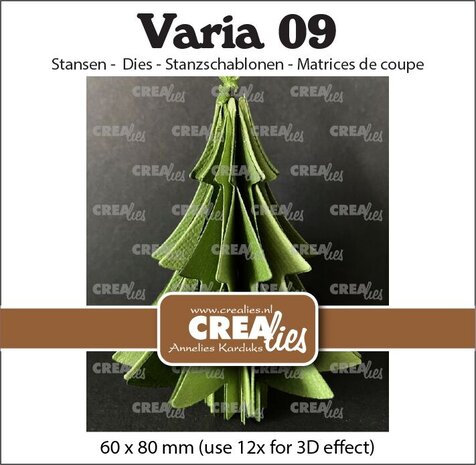 Crealies Varia Stansen No. 09 3D Kerstboom (CLVARIA09)
