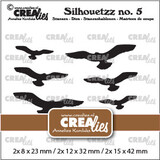 Crealies Silhouetzz Dies No. 5 6 Flying Birds (CLSH05)