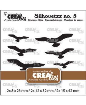 Crealies Silhouetzz Stansen No. 5 6 Vliegende Vogels (CLSH05)