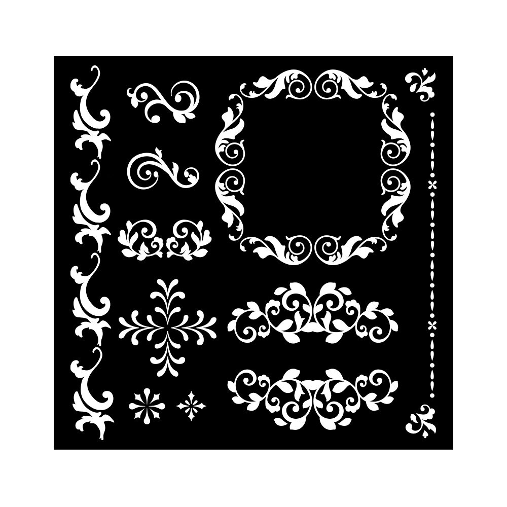 Stamperia Precious Thick Stencil 18x18cm Frames (KSTDQ97) (DISCONTINUED) Stamperia Precious Thick Stencil 18x18cm Frames (KSTDQ97) (DISCONTINUED)