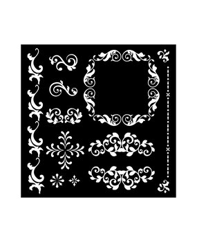 Stamperia Precious Thick Stencil 18x18cm Frames (KSTDQ97) (DISCONTINUED) Stamperia Precious Thick Stencil 18x18cm Frames (KSTDQ97) (DISCONTINUED)
