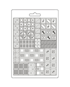 Stamperia Coffee and Chocolate Soft Mould A5 Bars (K3PTA5659) (DISCONTINUED)
