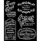 Stamperia Coffee and Chocolate Thick Stencil 20x25cm Plates (KSTD150) (DISCONTINUED)
