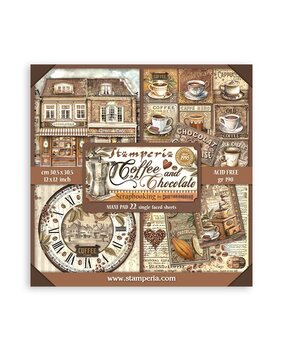 Stamperia Coffee and Chocolate Maxi 12x12 Inch Paper Pack (Single Face) (SBBXLB13)