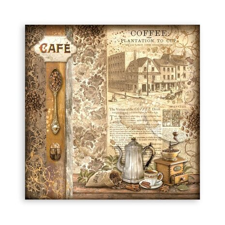 Stamperia Coffee and Chocolate Maxi 12x12 Inch Paper Pack (Single Face) (SBBXLB13)