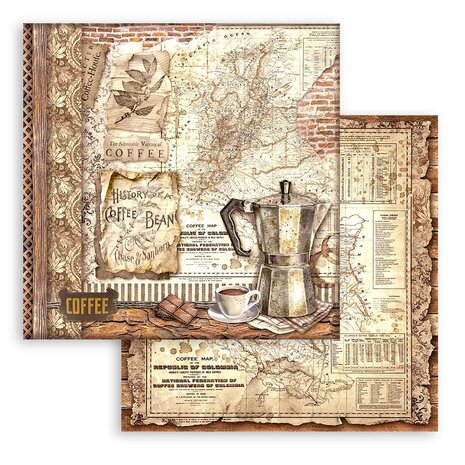 Stamperia Coffee and Chocolate 12x12 Paper Sbbl144*