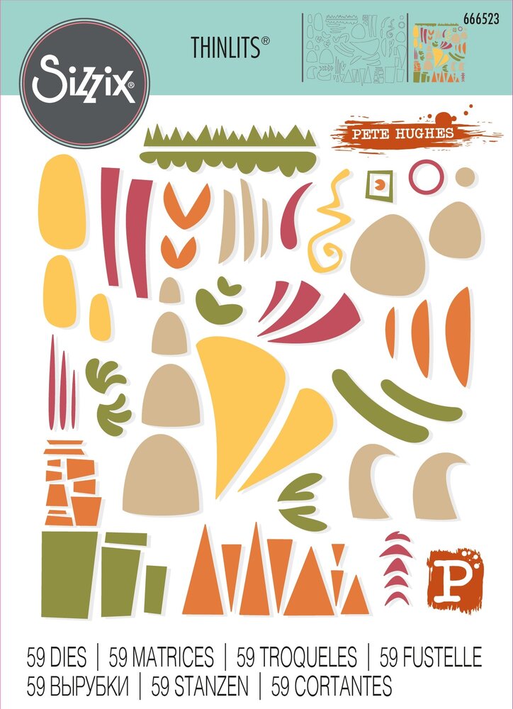 Sizzix Thinlits Die by Pete Hughes Infinite Doodles #1 (59pcs) (666523)
