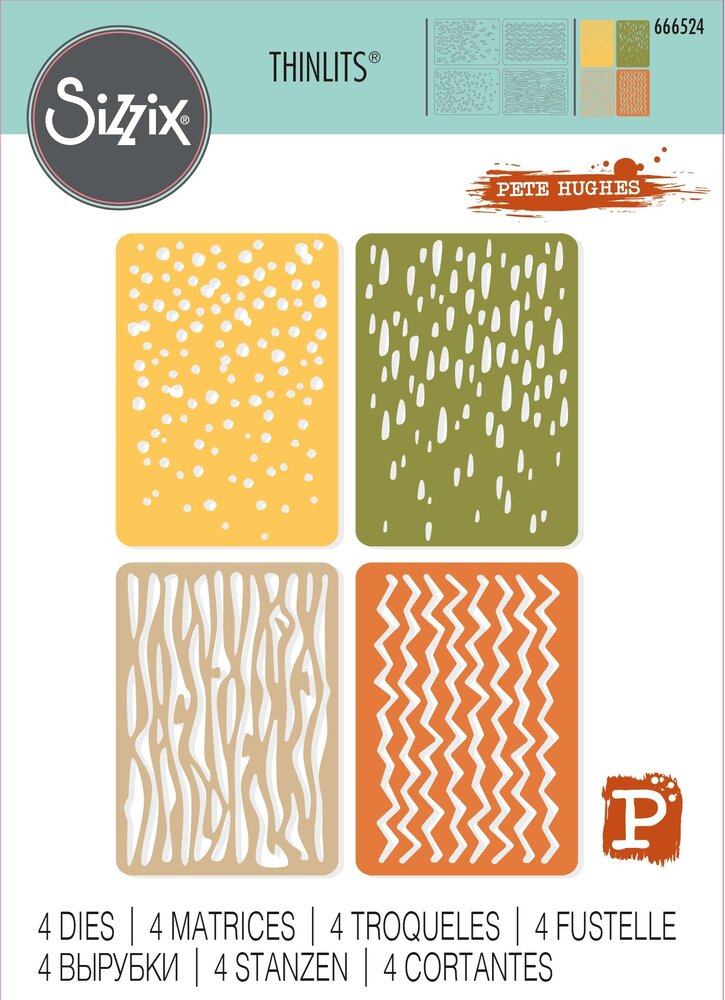 Sizzix Thinlits Die by Pete Hughes Infinite Doodles #2 (4pcs) (666524) (DISCONTINUED)