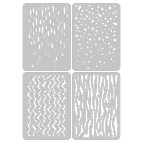 Sizzix Thinlits Die by Pete Hughes Infinite Doodles #2 (4pcs) (666524) (DISCONTINUED)