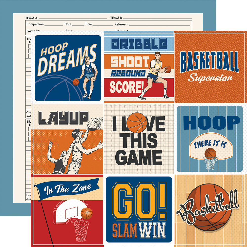 Carta Bella Slam Dunk 12x12 Inch Collection Kit (CBSD345016) (OUTLET) Carta Bella Slam Dunk 12x12 Inch Collection Kit (CBSD345016) (OUTLET)