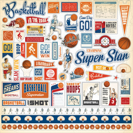 Carta Bella Slam Dunk 12x12 Inch Collection Kit (CBSD345016) (OUTLET) Carta Bella Slam Dunk 12x12 Inch Collection Kit (CBSD345016) (OUTLET)