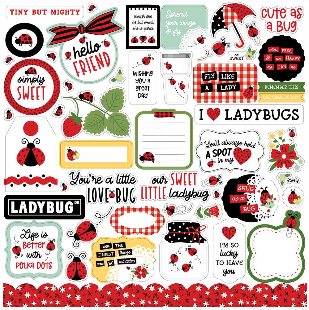 Echo Park Little Ladybug Element Sticker (LLB347014) (DISCONTINUED)