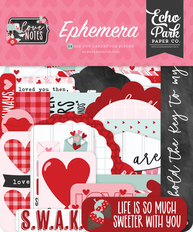 Echo Park Love Notes Ephemera (LN344024) (DISCONTINUED)