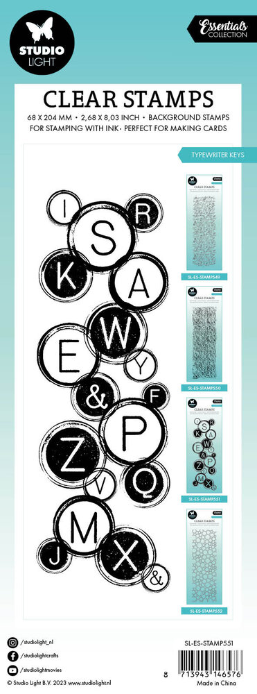 Studio Light Typewriter Keys Essentials Clear Stamps (SL-ES-STAMP551) (DISCONTINUED)