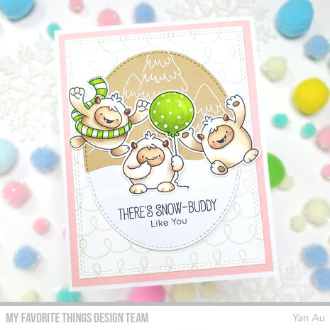 My Favorite Things In the Loop Background Rubber Stamp (BG-165)