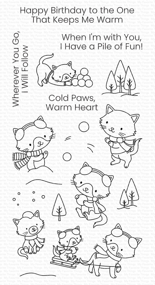 My Favorite Things Winter Kittens Clear Stamps (CS-843)