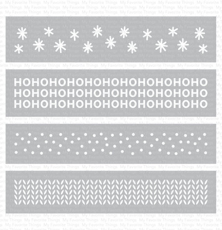 My Favorite Things Winter Strips Stencil (ST-191) (OUTLET)