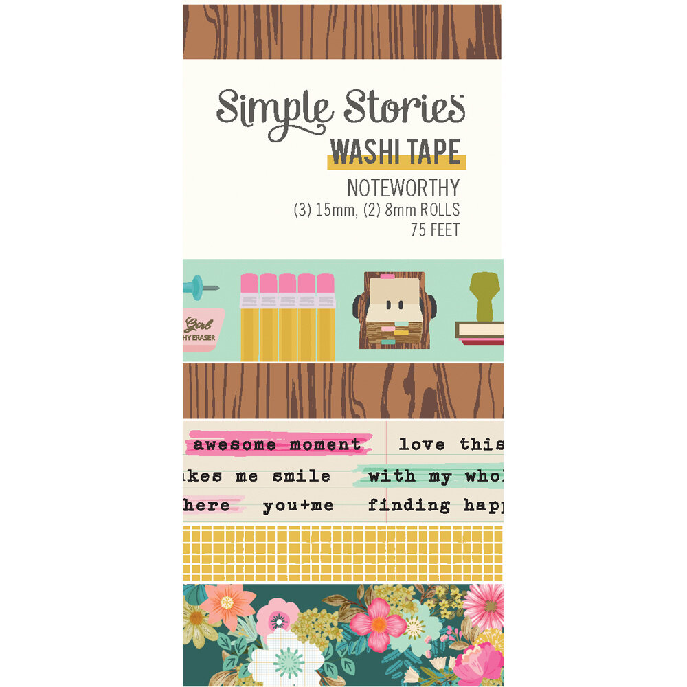 Simple Stories Noteworthy Washi Tape (21329) (OUTLET)