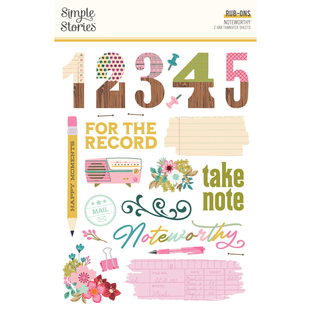 Simple Stories Noteworthy Rub-ons (21323) (DISCONTINUED)