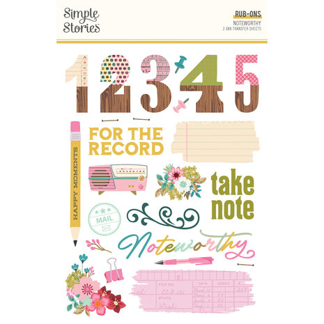 Simple Stories Noteworthy Rub-ons (21323) (OUTLET)