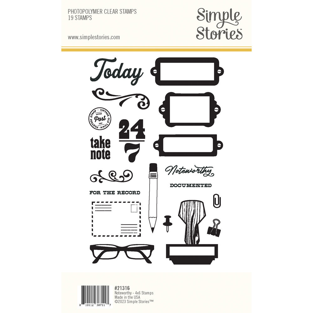 Simple Stories Noteworthy Clear Stamps (21316) (OUTLET)