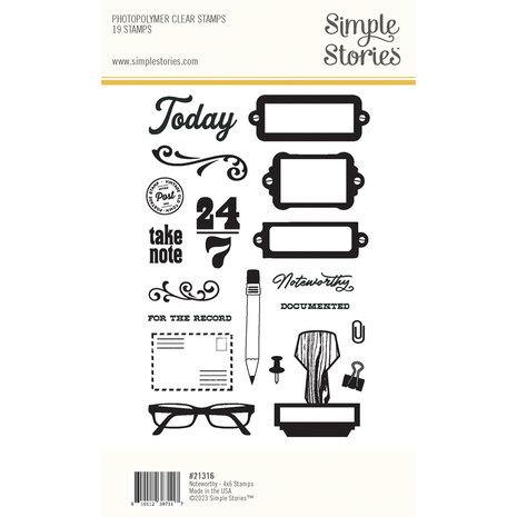 Simple Stories Noteworthy Clear Stamps (21316) (OUTLET)