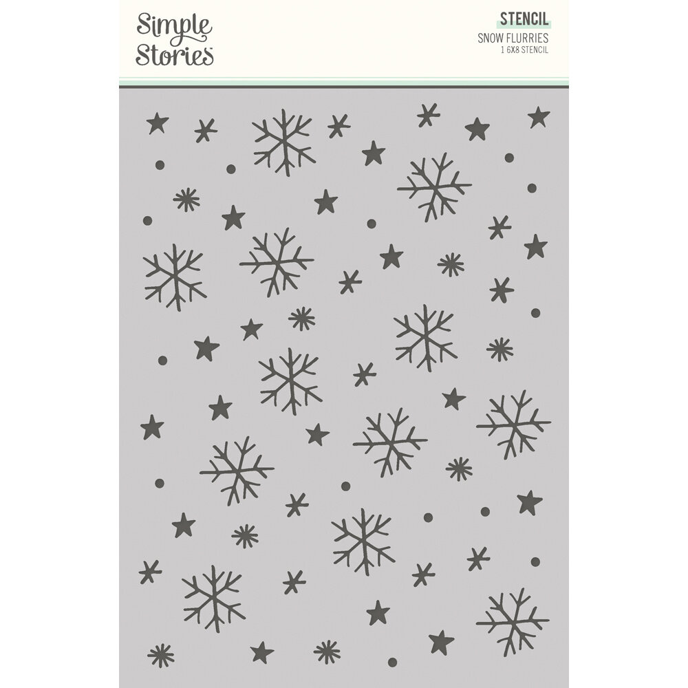 Simple Stories Winter Wonder Stencil Snow Flurries (21229) (DISCONTINUED)