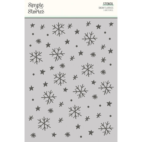 Simple Stories Winter Wonder Stencil Snow Flurries (21229) (DISCONTINUED)