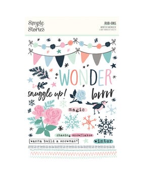 Simple Stories Winter Wonder Rub-ons (21221) (OUTLET)