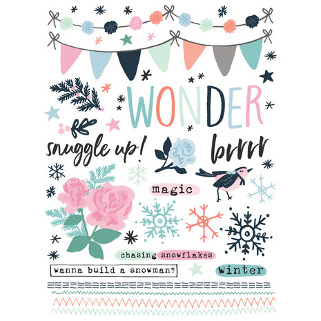 Simple Stories Winter Wonder Rub-ons (21221) (DISCONTINUED)