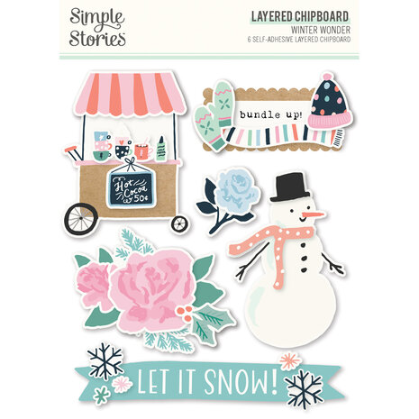 Simple Stories Winter Wonder Layered Chipboard (21222) (DISCONTINUED)