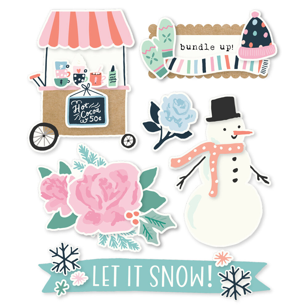 Simple Stories Winter Wonder Layered Chipboard (21222) (DISCONTINUED)