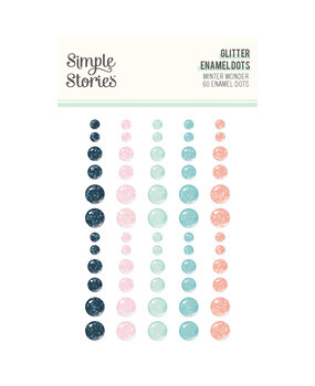 Simple Stories Winter Wonder Glitter Enamel Dots (21227) (DISCONTINUED)