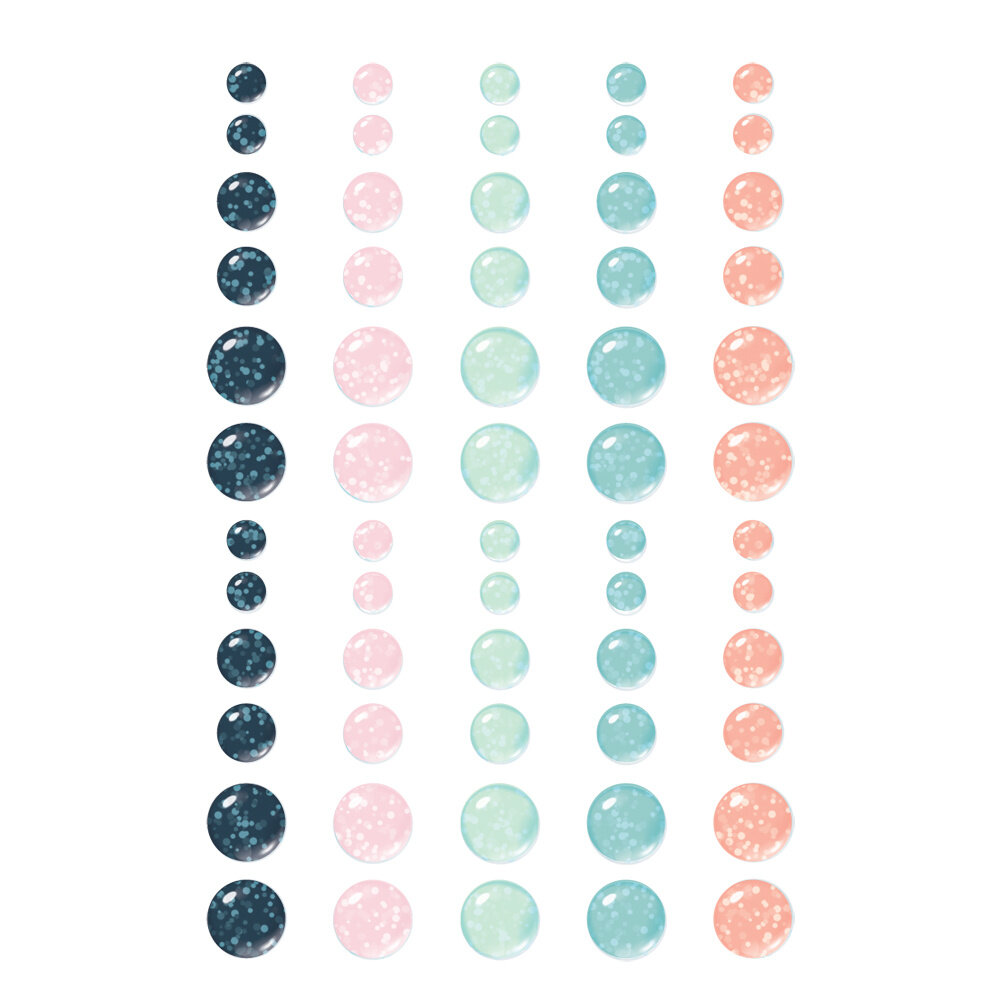 Simple Stories Winter Wonder Glitter Enamel Dots (21227) (DISCONTINUED)