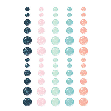 Simple Stories Winter Wonder Glitter Enamel Dots (21227) (DISCONTINUED)