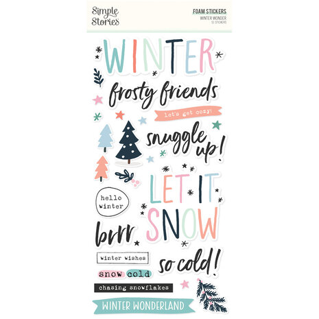 Simple Stories Winter Wonder Foam Stickers (21225) (DISCONTINUED)